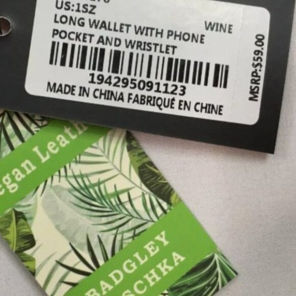 Badgley Mischka Quilted Wristlet Wallet – Merlot Burgundy - Picture 9 of 9